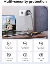 UGREEN UK to EU Plug Adapter 30W GaN PD USB C Travel Plug for Germany France view 8