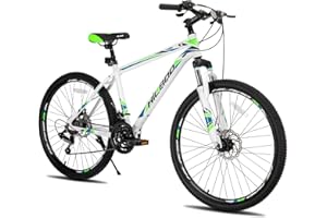 HILAND Mountain Bike, 21 Speeds Drivetrain, Aluminum Frame 26 Inch Wheels, Disc-Brake 3/6-Spokes, Men Women Men's MTB Bicycle