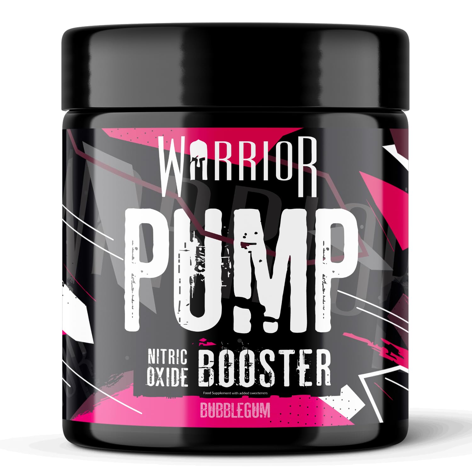 Warrior Pump Pre Workout Powder 225g – Non Stim & Caffeine Free Preworkout Nitric Oxide Supplement – Contains Citrulline Malate, Glycerol, Cyclic Dextrin and Beetroot – 30 Servings, Bubblegum