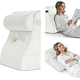 Daneey Reading Pillows for Sitting in Bed Adult Back Pillow for Sitting Up, Back Support Pillow for Bed, Foam Wedge Pillow fo