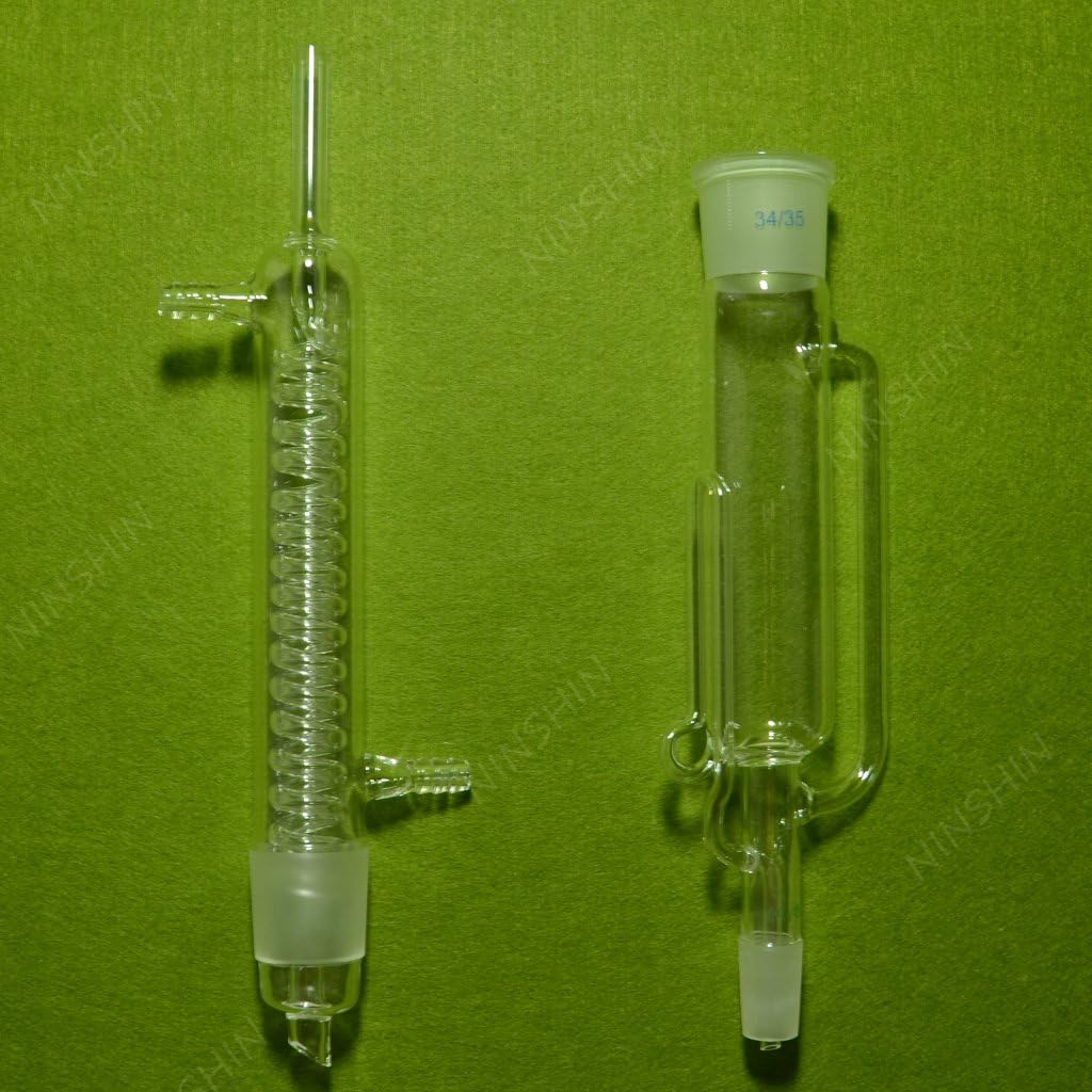 NANSHIN Glassware,150ML,Glass Soxhlet Extractor With Coil Condenser