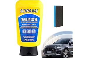 OMAKY Sopami Oil Film Cleaning Emulsion,Sopami Oil Film Emulsion Glass Cleaner, Sopami Car Glass Oil Film Cleaner, Quick Effect Coating Agen,Glass Oil Film Remover, Auto Glass Oil Film Cleaning Milk