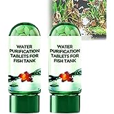 Powerful Aquarium Water Purification Tablet,Water Purification Tablets for Fish Tank,Remove All Kinds of Turbidity from Fish TankWater (2PC)