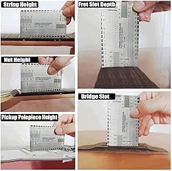 String Action Gauge Ruler, Guitar Height Gauge Set