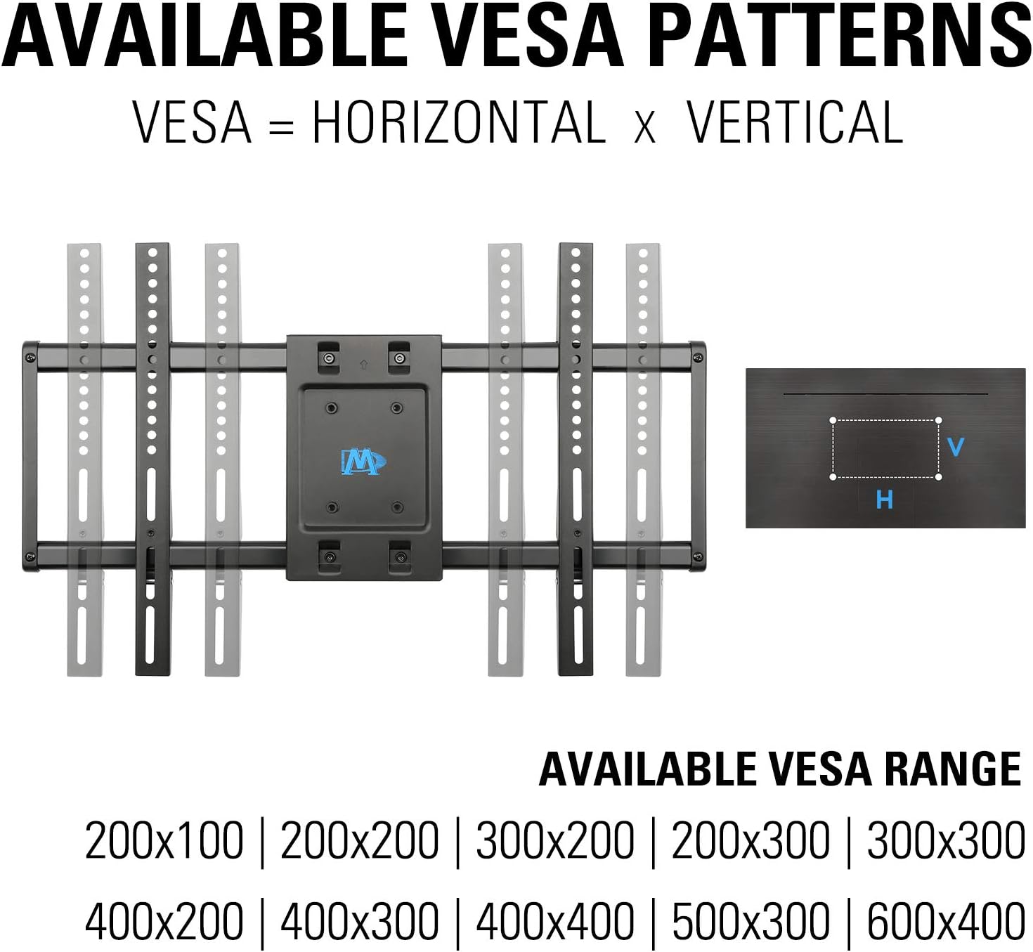Mounting Dream TV Wall Mounts TV Bracket for 42-70 Inch TVs, Premium TV Mount, Full Motion TV Wall Mount with Articulating Arms, Max VESA 600x400mm and 100 LBS, Fits 16", 18", 24" Studs MD2296-24K: Electronics