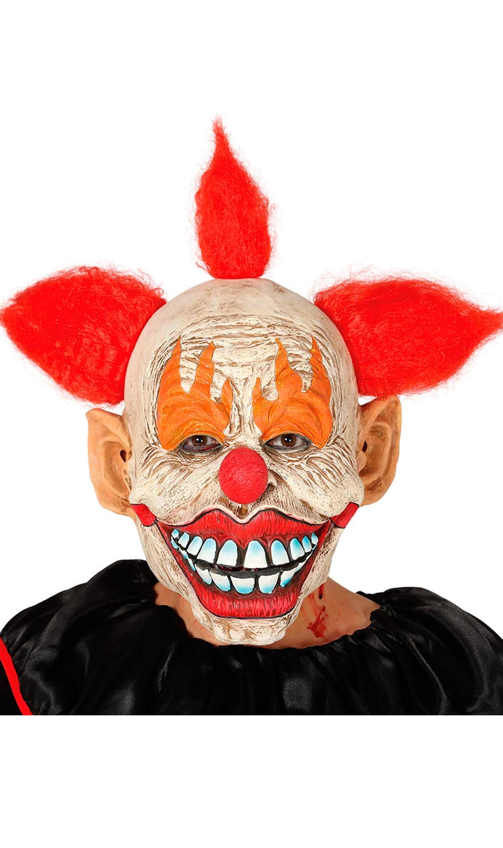 Fiestas Guirca - Clown Halloween Mask, Red Color, 2869