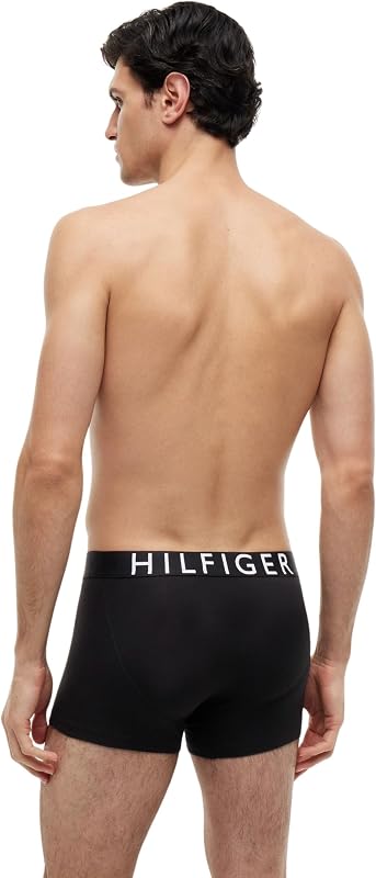 Herren 3er Pack Boxershorts Trunks mit Logobund, Schwarz (Black/Black/Black), L — Foto 3 von 5