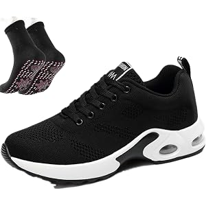 WVCYZY 12 Hour Shift Shoes for Women, Orthopedic Air Cushion, Wide Toe, Breathable Lightweight & Arch Support for All-Day Sta