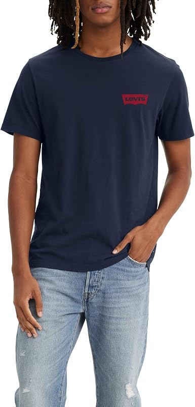 2-Pack Crewneck Graphic Tee, Camiseta, Hombre, Chesthit White/Dress Blues, L