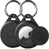 for Air tag Keychain Holder Case for Apple Air tag 1st &amp; 2nd Generation, 2 Pack of IPX8 Waterproof, Fully Shockproof, Anti Scratch for Air tag Holder Case for Key, Kid, Bag, Luggage, Pets Collar