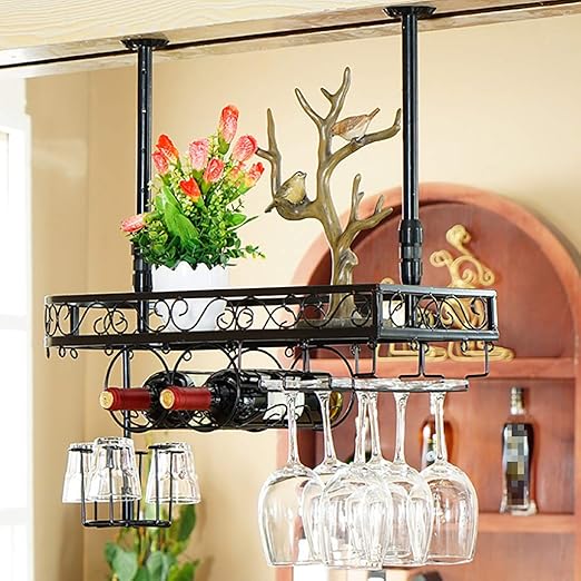 Wine Rack Ceiling Wine Racks,Wall Mounted Wine Holder With