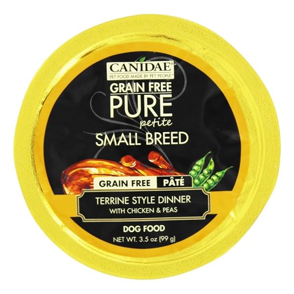 CANIDAE 30410110 3.5 OZ PURE PETITE DOG TERRINE WITH CHICKEN & PEAS