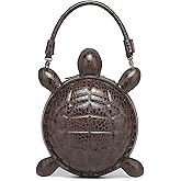 Lyuxhetaokdiq Men and Women PU Leather Unique Novelty Turtle Shaped Crossbody Shoulder Bag Handbag Purse