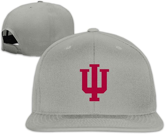 Indiana University Baseball Cap Flat Brim Baseball Cap HpHop Cap Gray Amazon.ca Clothing