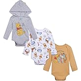 Disney Classics Mickey Mouse Winnie the Pooh Minnie Baby 3 Pack Bodysuits Newborn to Infant Sizes (Newborn - 24 Months)