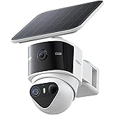 aosu T2 Pro Solar Security Cameras Wireless Outdoor, 3K Dual Cam No Blind Spot Security Camera for Home, 170° Wide + 360° PTZ, AI Human Vehicle Tracking, Solar Powered, Local Storage Supported