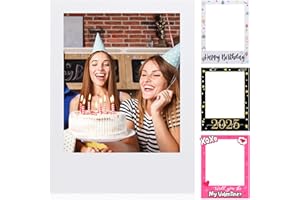 Beeveer 32 x 24 Inch Photo Booth Selfie Frame Prop Booth for Birthday Event Parties Large Blank DIY Cutout Props for Funny Decoration Christmas, Holiday Supplies