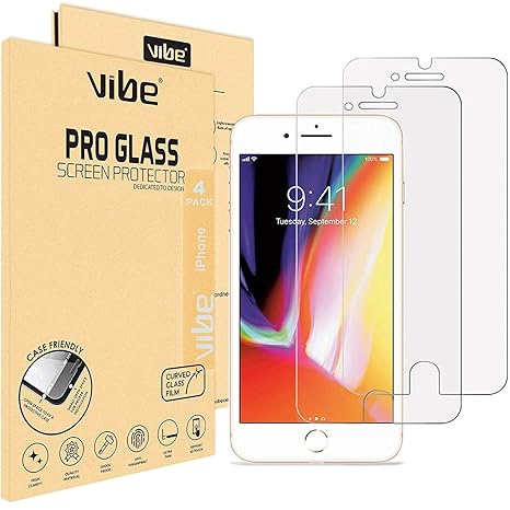 VIBE [4 Stück] Schutzfolie Panzerglas für iPhone 6 Plus und iPhone 6s Plus 9h HD Folie, Japanische 9H Schutzglas Displayschut