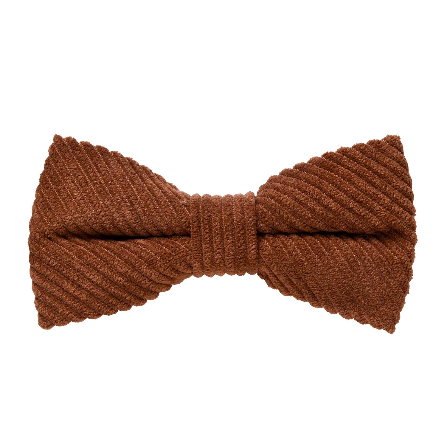 MASADA corduroy bow tie brown - men's accessory in vintage-look, continuously adjustable, handmade with hook closure - 12 x 6 cm