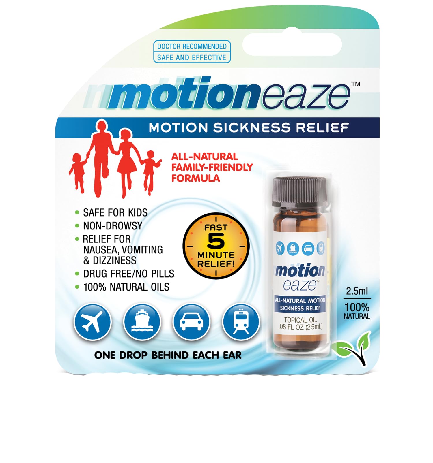 MotionEaze Sickness Relief, All-Natural Topical Liquid, 2.5 ml