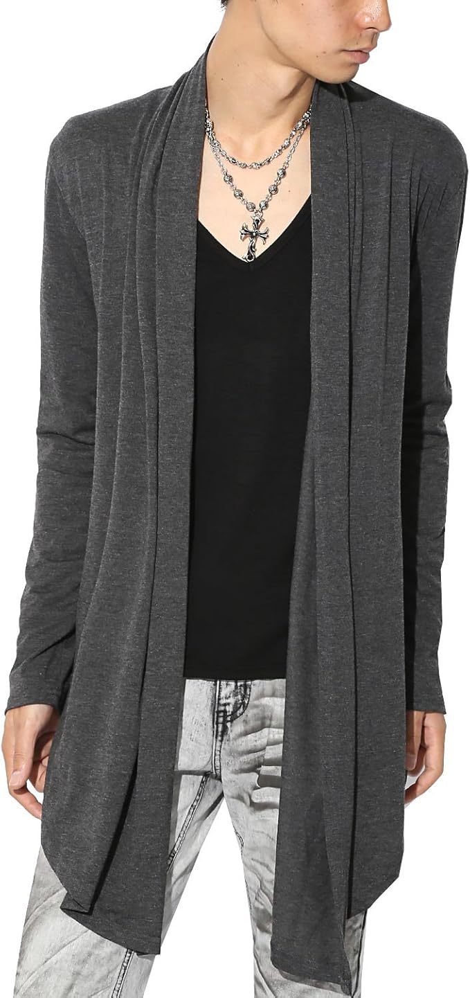 Amazon Aegnoir イグノア ロングドレープ カシュクール カーディガン メンズ Pm 4321 チャコール カーディガン 通販