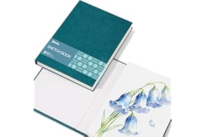 Arrtx A5 Hardcover Sketchbook, 120 Pages 180gsm Acid-Free Paper, 8.3 x 5.9 Inches, Thick Drawing Pad for Pencil, Charcoal & M