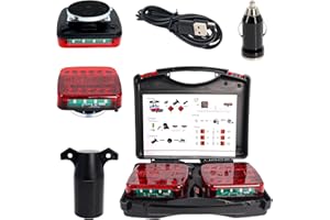 Wireless Trailer Lights Magnetic LED Kit – 2025 Rechargeable Tow Tail Lights for RV, Boat, Truck, SUV – Waterproof, No Wiring