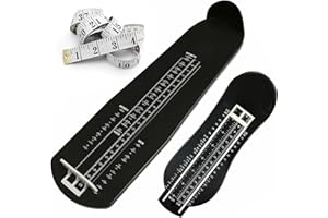 pozzolanas Foot Measurement Device Shoe Size Measuring Devices for Adults and Kids with Soft Tape Measure US Standard
