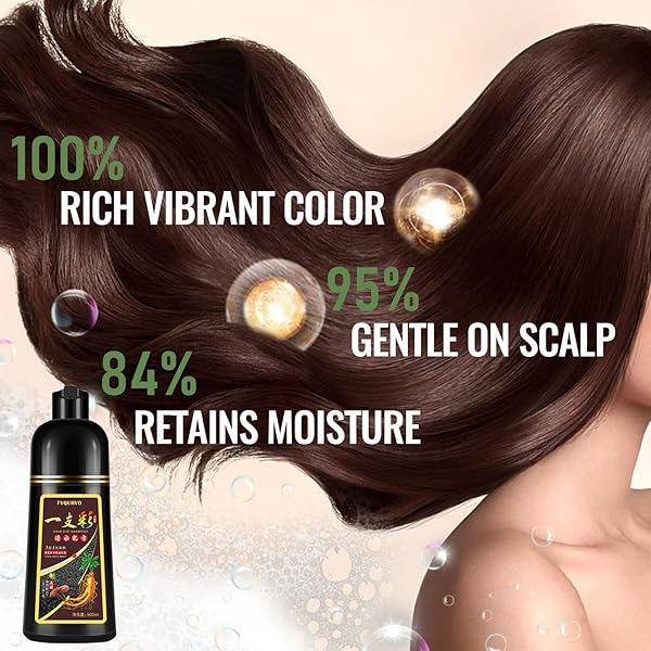 PURPLE SEMI-PERMANENT HAIR COLOR FOR GREY HAIR – 3 IN 1 INSTANT PLANT-BASED FORMULA FOR ALL HAIR TYPES, 15-MINUTE BUBBLE DYE KIT FOR WOMEN
