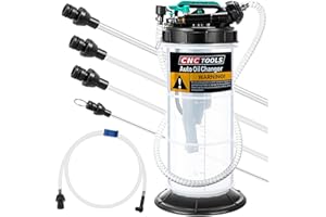 Estune 1.4 Gallon/5.3 L Manual Pneumatic Fluid Extractor, Automotive Oil Extractor Pump Oil Vacuum Changer with 5 Pcs Brake Bleeding Hose for Car, SUVs, Truck, Yachts