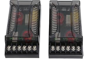 FYDUN 2Pcs 2 Way Car Audio Crossover Overcurrent Universal Heat Dissipation Speaker Frequency Divider Car Speaker Crossover Bass Treble Board Audio Modification