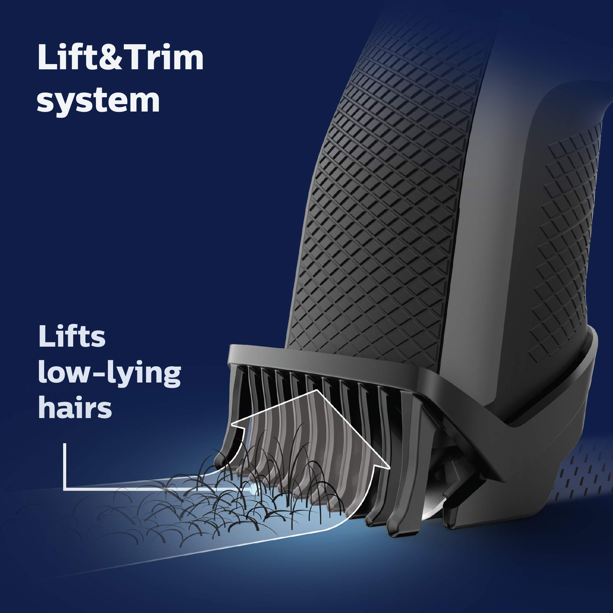 Norelco Philips Beard Trimmer Series 3000 - Cordless Grooming & Hair Clipper, Rechargeable, Adjustable Length, Beard Trimmer and Hair Clipper - No Blade Oil Needed - BT3230/41