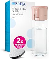 BRITA Water Filter Bottle Vital Apricot 600ml with 2 MicroDisc Filters