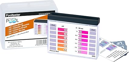 My Perfect Pool Pooltester Ph Chlor Pool Wassertester Wassertestgerat Amazon De Garten