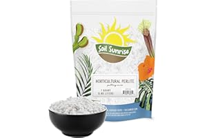 SOIL SUNRISE Horticultural Perlite Soil Amendment (1 Quart); for Enhanced Potting Mix Drainage and Growth