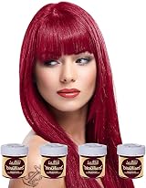 La Riche Directions Set of 4 Red Rose Semi-Permanent Hair Colour 88ml