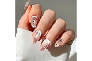 JMEOWIO Gel Nail Stickers Christmas Cat Eye Semi Cured Gel Nail Strips Wraps UV/LED Nails Art Design Decoration Accessories