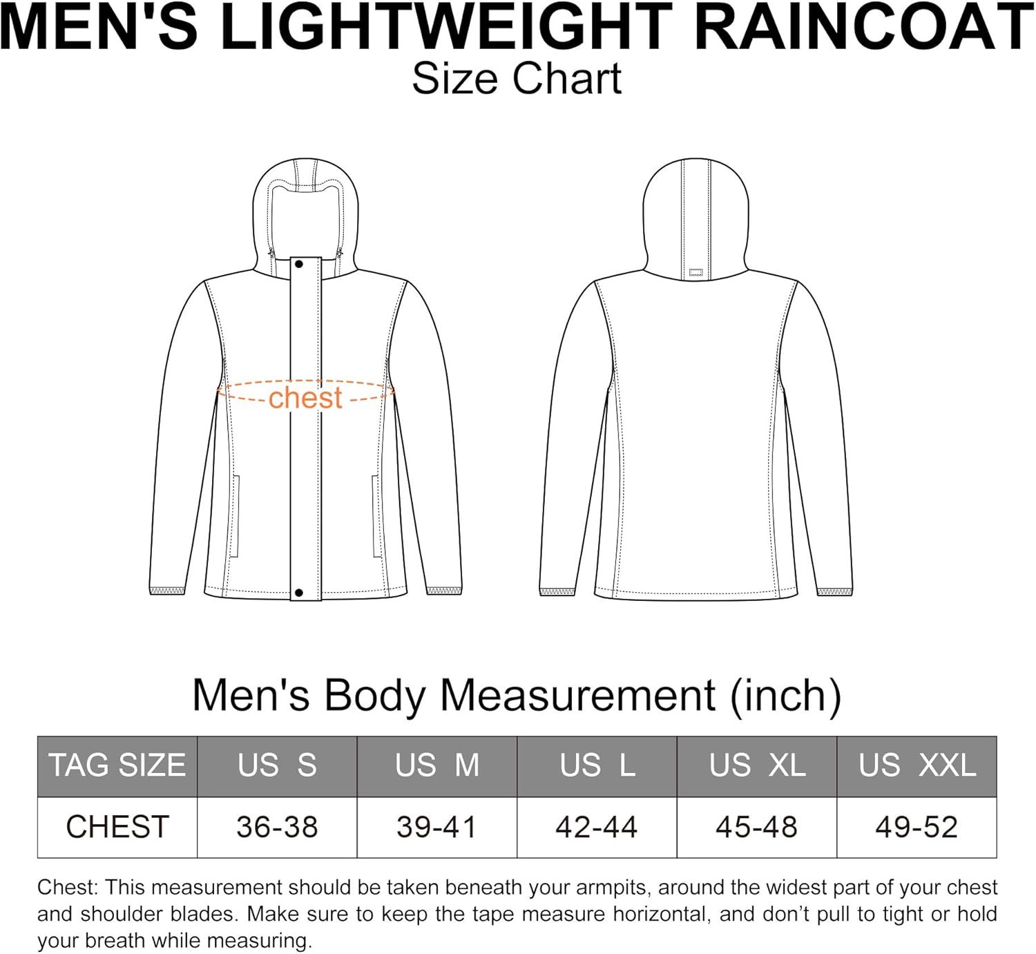 Outdoor Ventures Men's Lightweight Raincoat Packable Rain Jacket Waterproof Raincoat with Hood Active Outdoor Windbreaker: Clothing