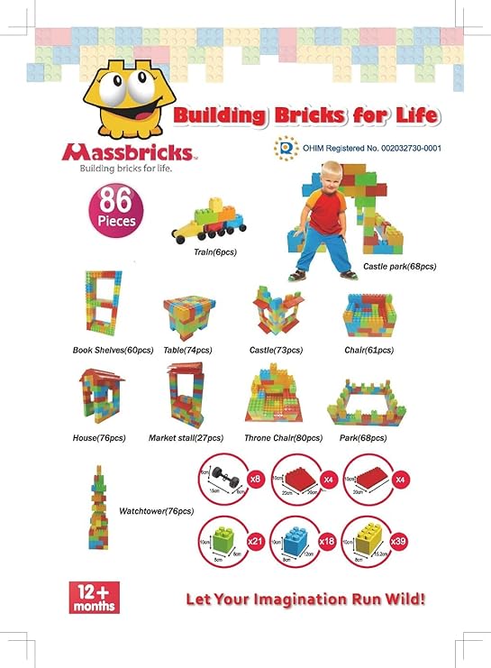 massbricks jumbo plastic building blocks