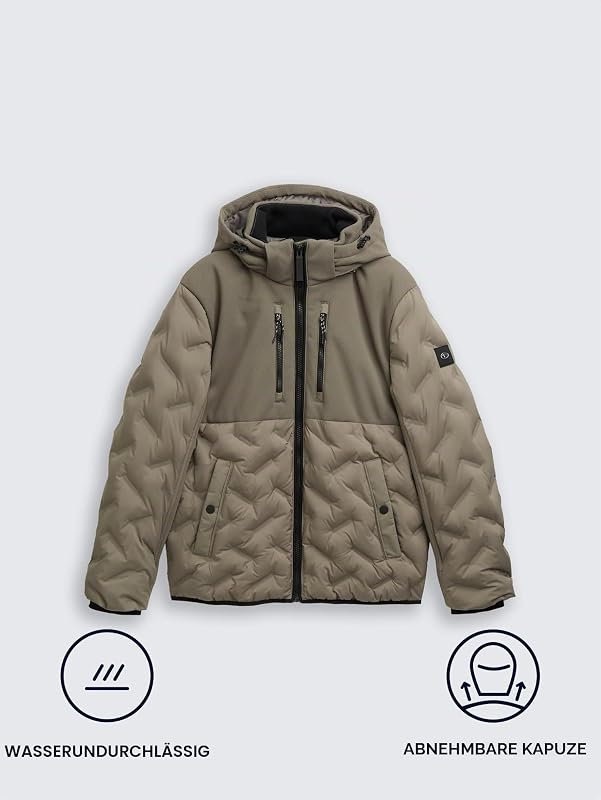 Herren Hybrid Puffer-Jacke mit Steppung