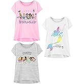 Disney Princess Girls T-Shirt (Sets) Jasmine Ariel Tiana Snow White Belle Rapunzel Cinderella Mulan Aurora Moana Clothes