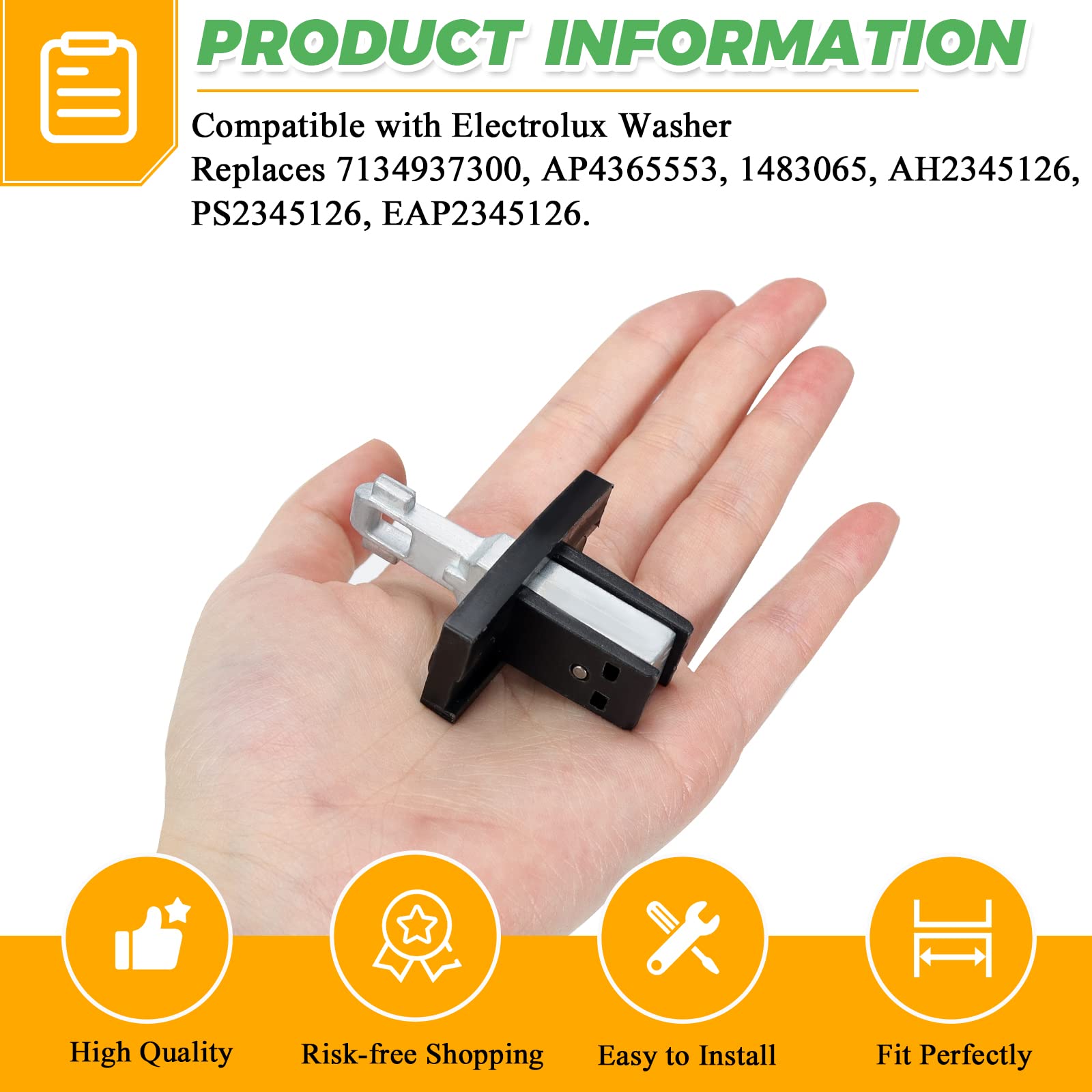 134937300 Washer Striker Assembly by Techecook - Fit for Electrolux Frigidaire Washing Machine - Washer Door Strike Latch Replaces AP4365553, 1483065, AH2345126, PS2345126, EAP2345126