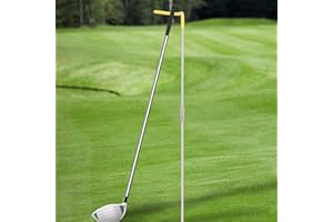 Greeily Golf Club Holder Stand, 34" V-Shaped Golf Club Stand for Putting Green Backyard Placing Clubs Keeping Clubs Clean Made of Durable Iron Material