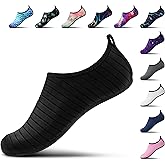 SEEKWAY Water Shoes Women Men Adult Quick-Dry Aqua Socks Barefoot Non Slip for Beach Swim River Pool Lake surf Black SK002(U)