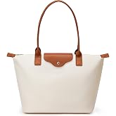 KALIDI Tote Bag for Women Nylon Top-Handle Purse,Large Capacity Shoulder Hobo handBag with Zipper Leisure Foldable Weekend