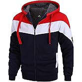 JACKETOWN Men's Heavyweight Fleece Hoodies full Zipper Thick Sherpa Lined Sweatshirt Wool Warm Coat