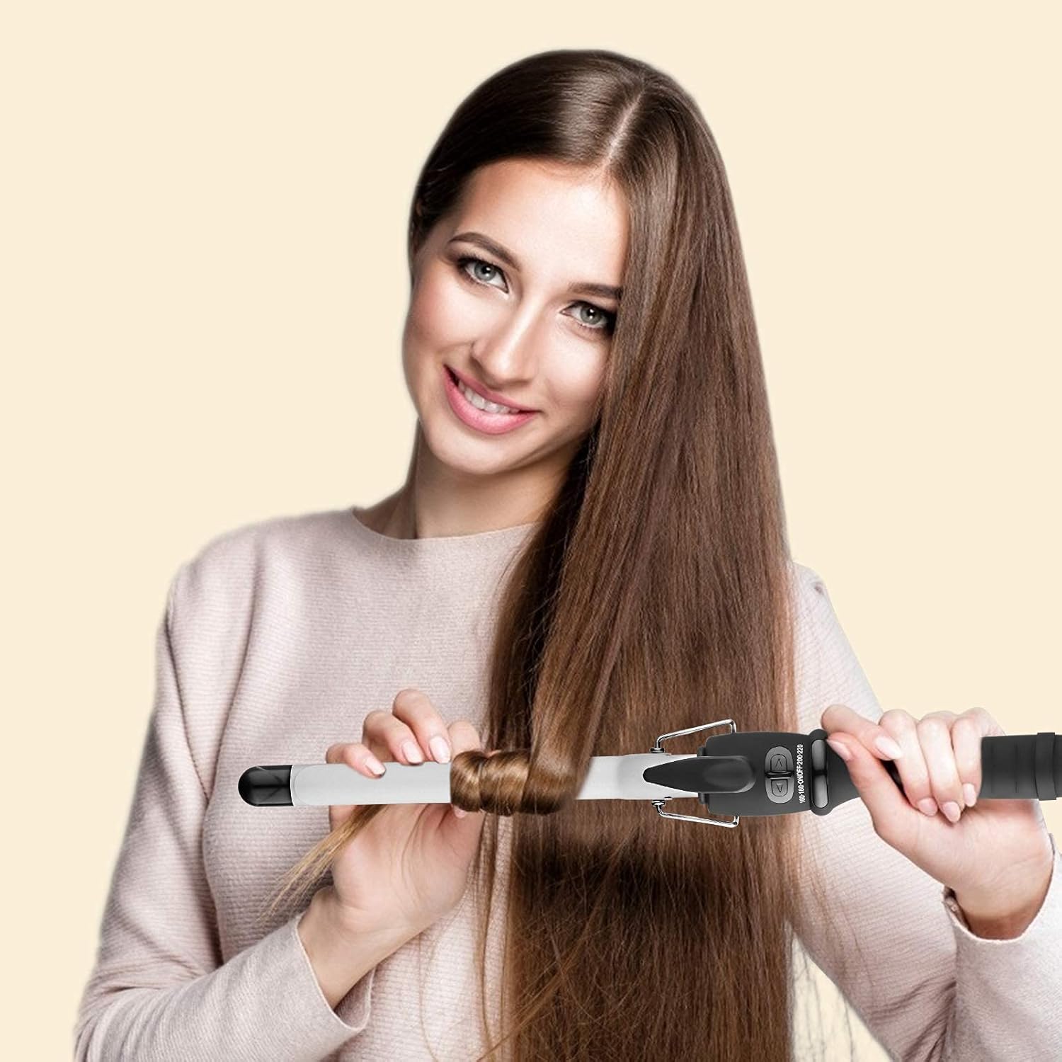 Hair Curler with 4 Adjustable Temperature Control Gear Rollers, with Heat Resistant Gloves, Fast Heating, 30 Seconds, 110-240 - v Double Stable Voltage Suit Length Hair Modelling curlers: Health & Personal Care