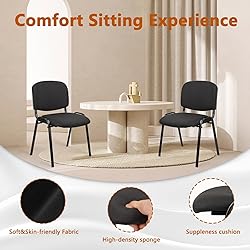 CLATINA Stackable Waiting Room Chairs, Cloth Fabric