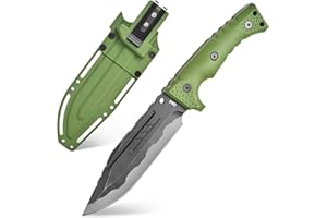 Gtkii GTK8 Fixed Blade Knife DC53 Steel Blade Full Tang Nylon Fiberglass Handle EDC Tool Fixed Knifes for Outdoor Camping Hunting(green)