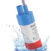 BAZPO 12V Submersible Water Pump - German Made (2.5GPM / 18ft.) | Portable RV Water Pump - Works with Electric Switch in 12V Faucets | 12 Volt Small Water Transfer Pump for Camper, Marine, Solar.